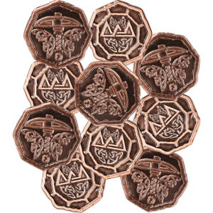 Set of 10 Copper Ancient Dwarves LARP Coins