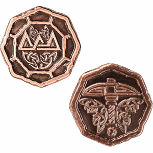 Set of 10 Copper Ancient Dwarves LARP Coins