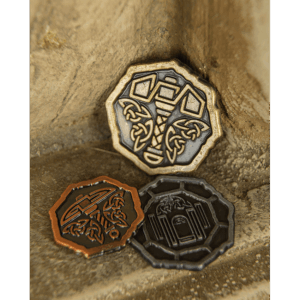 Set of 10 Silver Ancient Dwarves LARP Coins