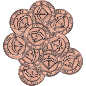 Set of 10 Copper Elven LARP Coins