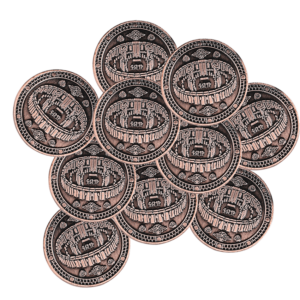 Set of 10 Copper Earth LARP Coins