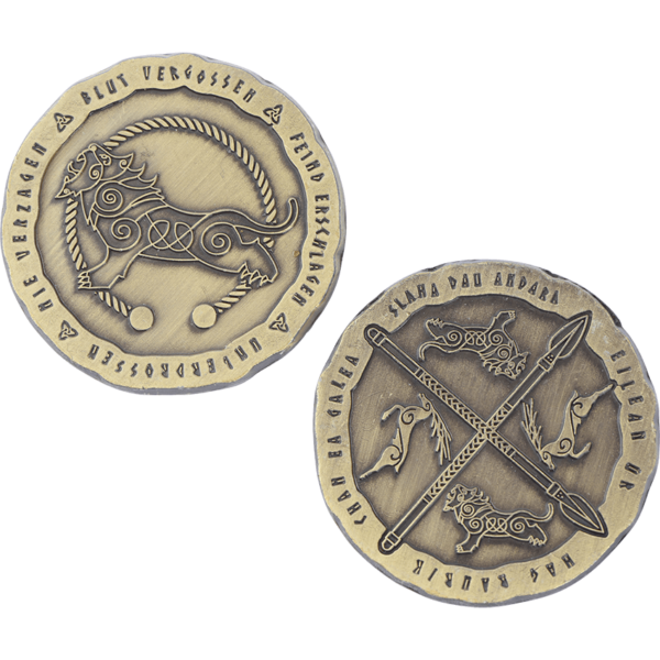 Set of 10 Gold Nordic LARP Coins