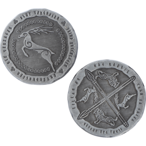 Set of 10 Silver Nordic LARP Coins