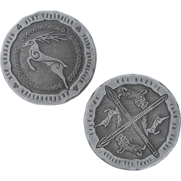 Set of 10 Silver Nordic LARP Coins