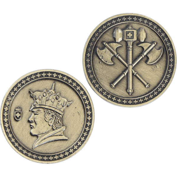 Set of 10 Gold King LARP Coins
