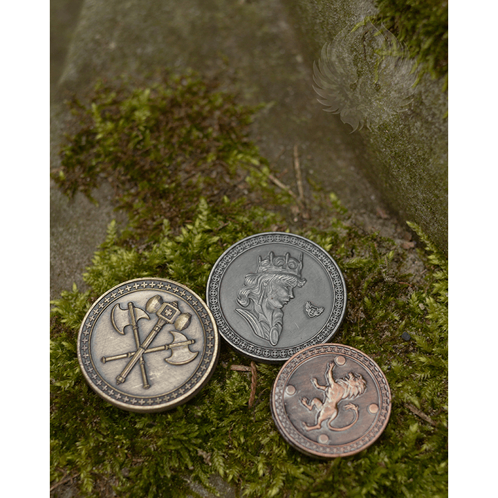 Set of 10 Gold LARP Coins