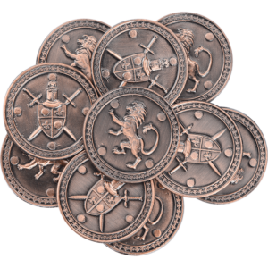 Set of 10 Copper King LARP Coins