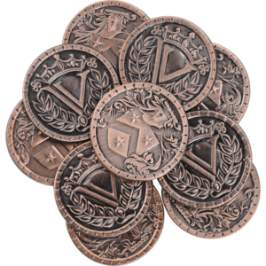 Set of 10 Copper Medieval LARP Coins