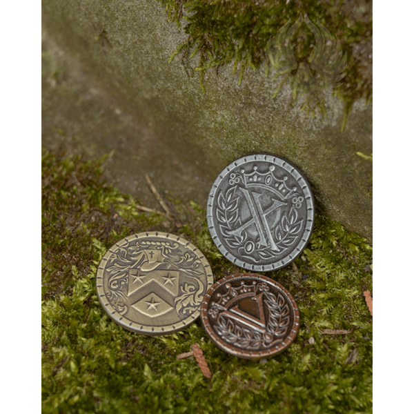 Set of 10 Silver Medieval LARP Coins