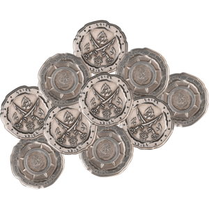 Set of 10 Silver Orc LARP Coins