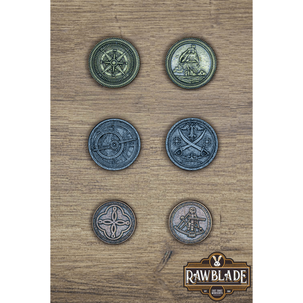Set of 10 Copper Pirate LARP Coins