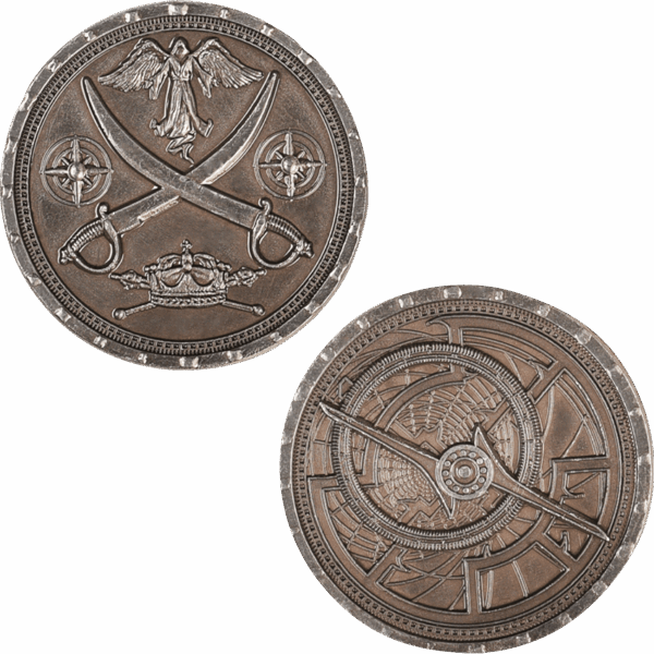 Set of 10 Silver Pirate LARP Coins