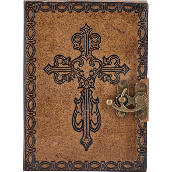 Medieval Cross Leather Diary