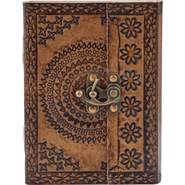 Medieval Floral Leather Diary