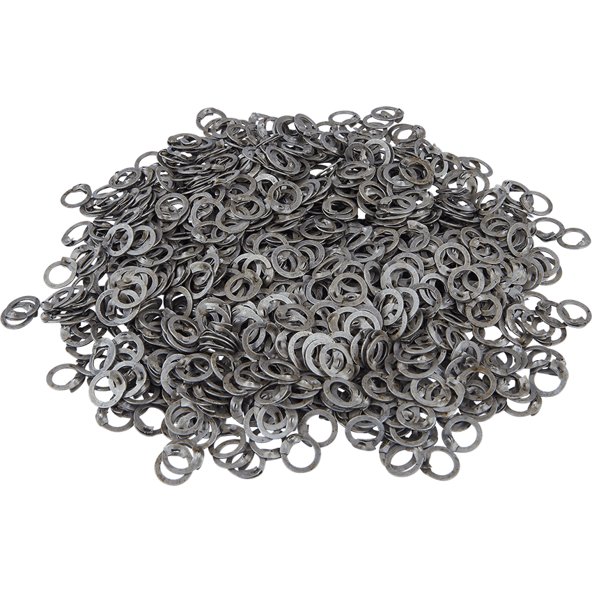 DFNM 1 kg Loose Chainmail Rings - Mild Steel Dome Riveted Flat Rings with  Rivets 18 Gauge /