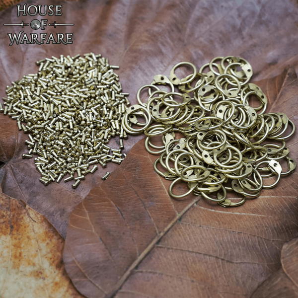 Brass Round Ring Round Riveted Chainmail Rings