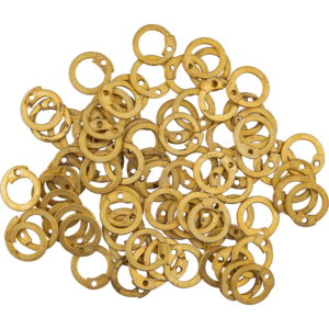 Brass Flat Ring Round Riveted Chainmail Rings