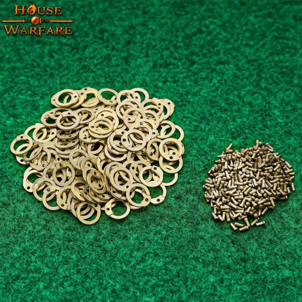 Brass Flat Ring Round Riveted Chainmail Rings