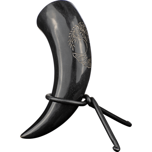 Tree of Life Drinking Horn with Stand