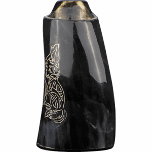 Howling Wolf Horn Tankard