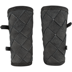 Viking Leather Bracers - Black