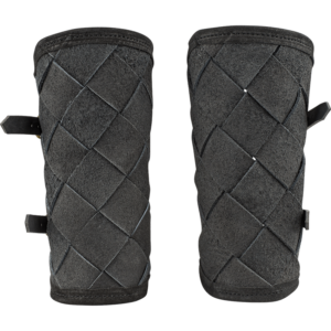 Viking Leather Bracers - Black