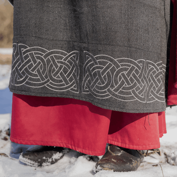 Alva Herringbone Apron Dress