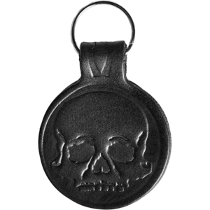 Skull Leather Key Chain