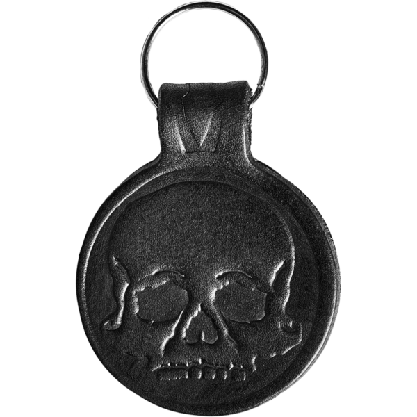 Skull Leather Key Chain