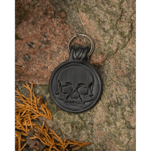 Skull Leather Key Chain