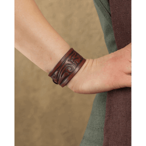 Small Leather Floral Bracelet