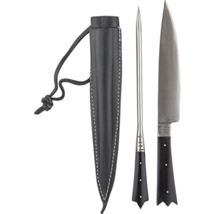 Medieval Knife and Pick with Black Sheath