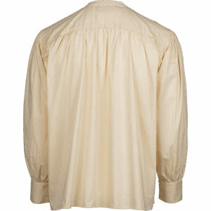 Laced Collar Medieval Shirt - Natural