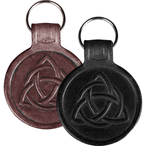 Celtic Knot Leather Key Chain