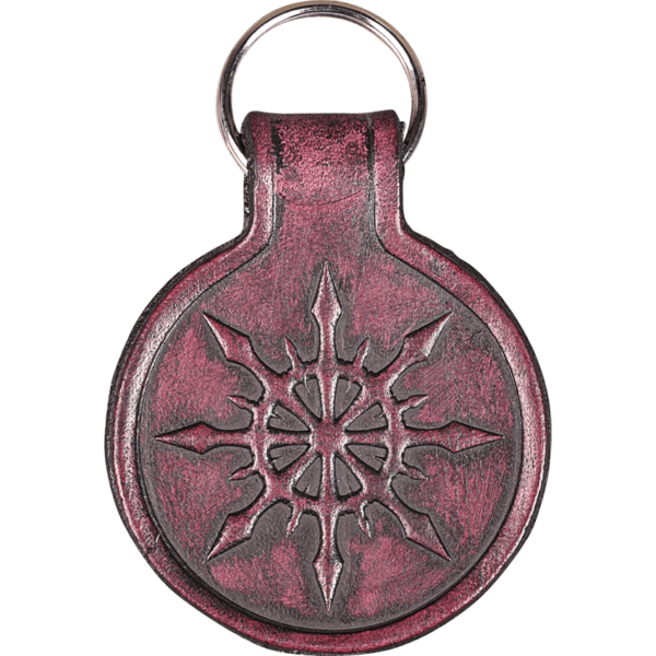 Chaos Star Leather Key Chain