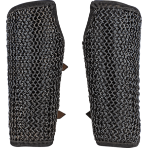 Connor Blackened Chainmail Bracers