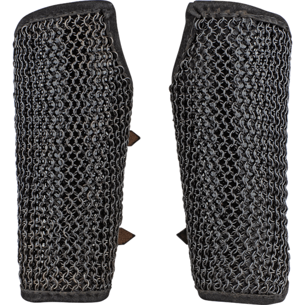 Connor Blackened Chainmail Bracers