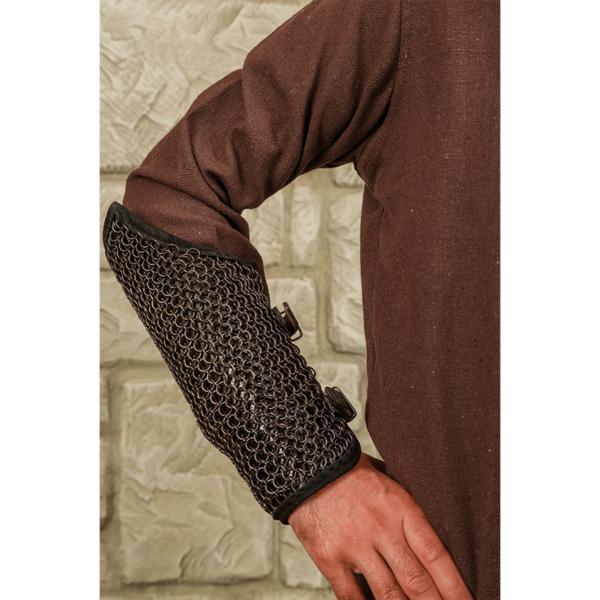 Connor Blackened Chainmail Bracers