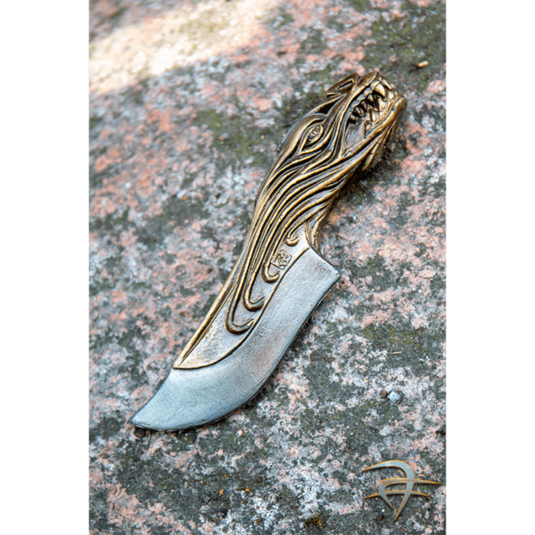 Dragon LARP Throwing Knife - Gold