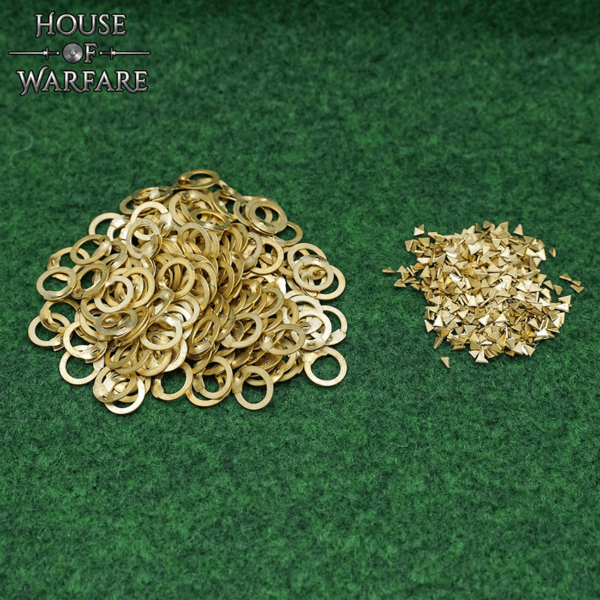 Brass Flat Ring Wedge Riveted Chainmail Rings