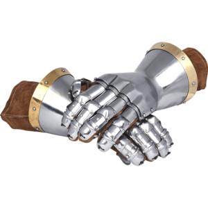 Steel Gauntlets with Leather Gloves