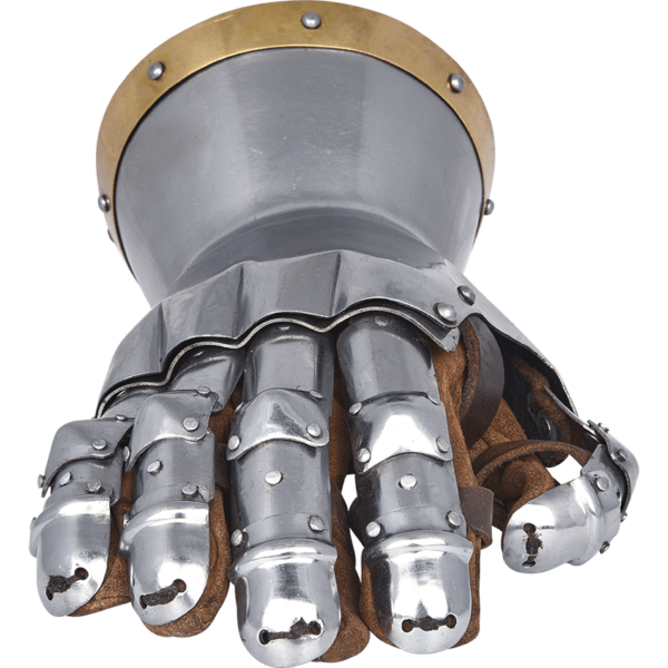 Steel Gauntlets with Leather Gloves
