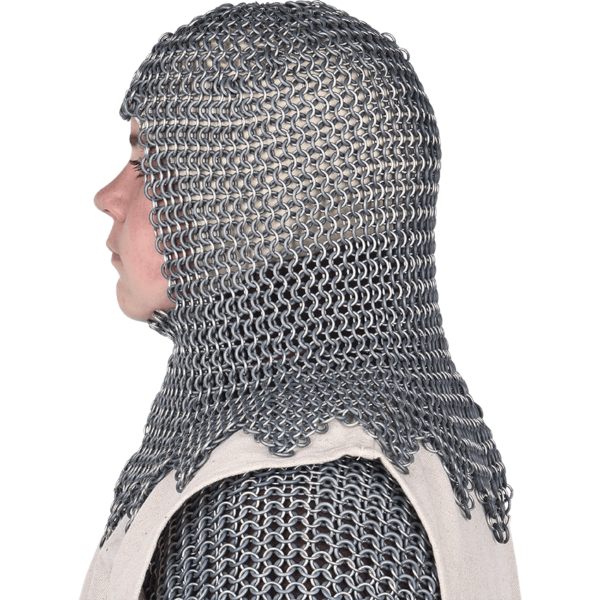 Aluminum and Rubber Chainmail Coif