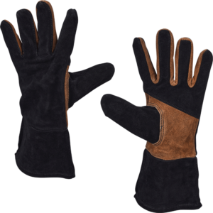 Black Leather Swordsman Gloves