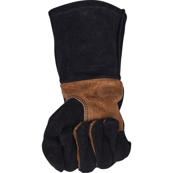 Black Leather Swordsman Gloves