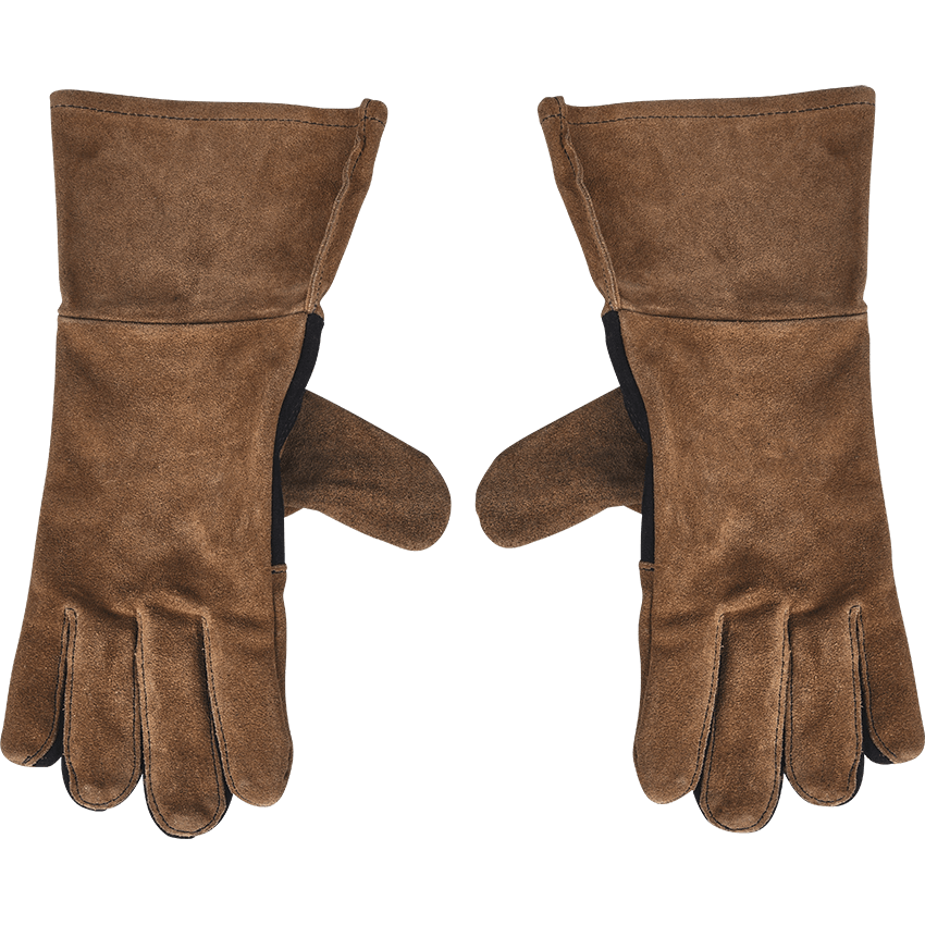 Brown Leather Swordsman Gloves
