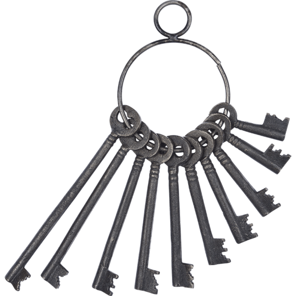 Antiqued Prison Keys - Set of 10