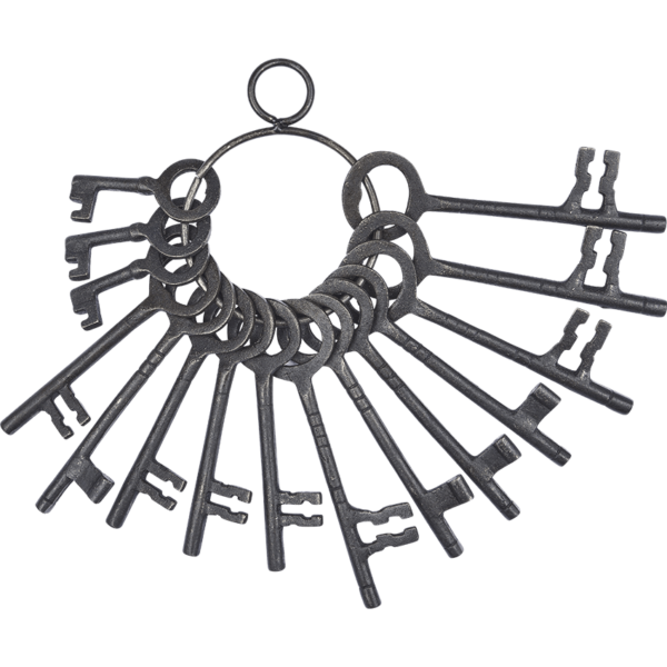 Antiqued Dungeon Keys - Set of 15