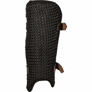 Connor Blackened Chainmail Greaves