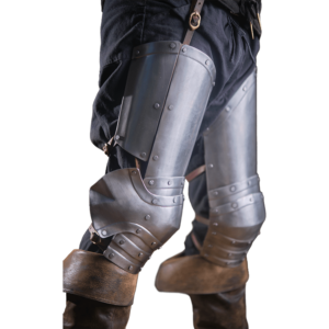 Captain Leg Armour - Polished Steel